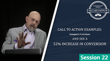 S22 - Call To Action Examples: Compare 5 versions and see a 52% increase in conversion
